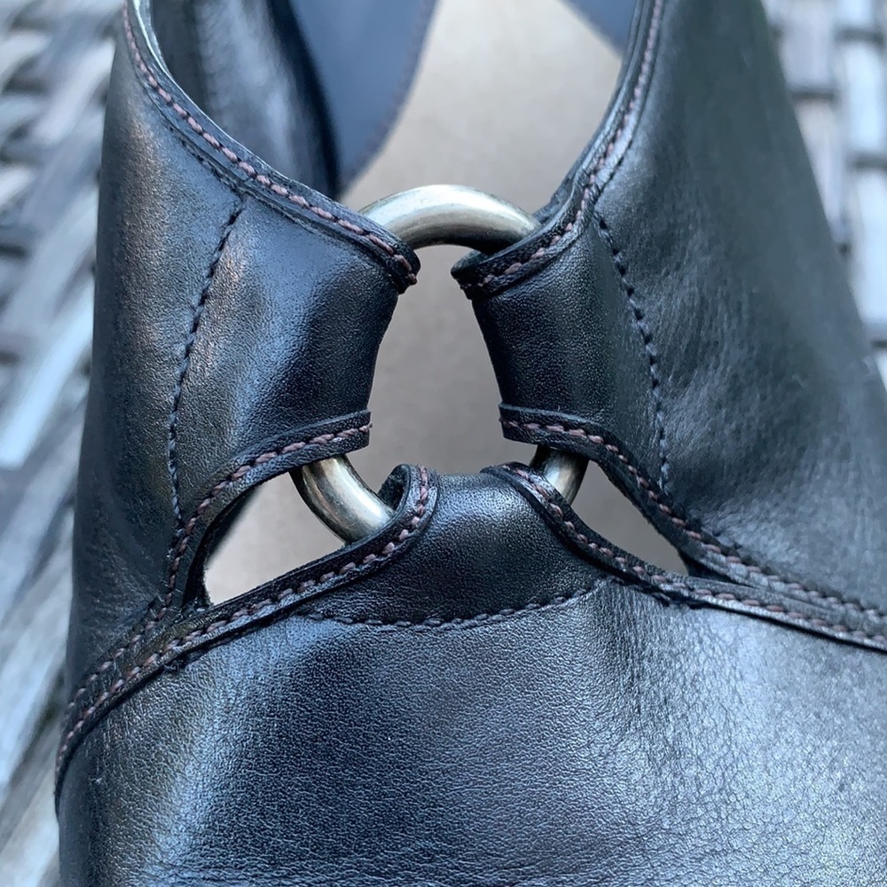 Cole Haan Kenna Clog Black Leather Studded Mules - Picture 15 of 16